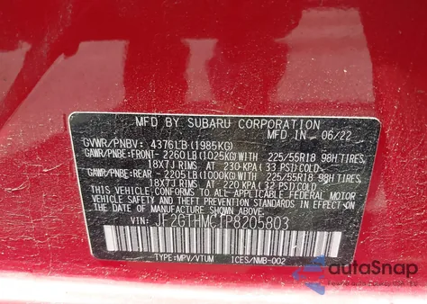 2023 Subaru Crosstrek Limited from USA, damaged, VIN JF2GTHMC1P8205803